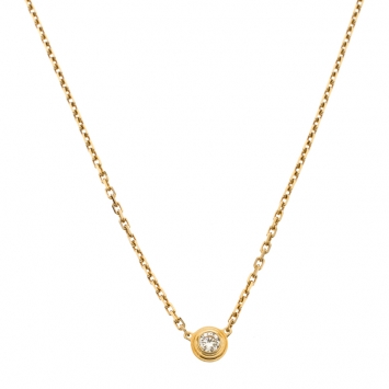 Pre Owned Cartier Diamants Légers De Cartier Diamond & 18k Yellow Gold XS Necklace 