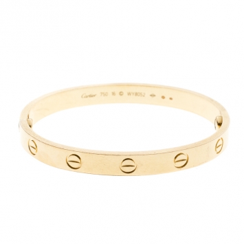 Pre Owned Cartier Love 18k Yellow Gold Bracelet 16