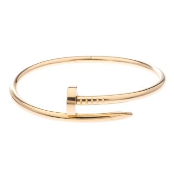 Pre Owned Cartier Juste Un Clou 18k Rose Gold Bracelet 16