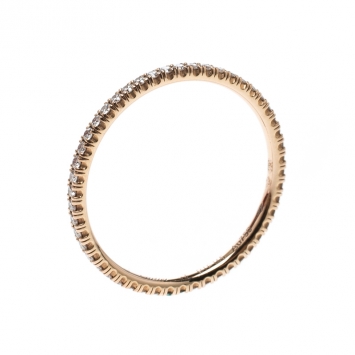 Pre Owned Cartier Étincelle de Cartier Diamond 18k Rose Gold Eternity Wedding Band Ring