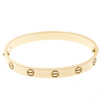 Pre Owned Cartier Love 18k Yellow Gold Bracelet 16