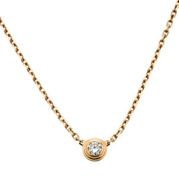 Pre Owned Cartier Diamants Légers De Cartier Diamond & 18k Yellow Gold XS Necklace 