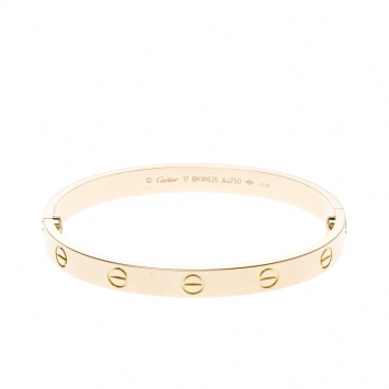 Pre Owned Cartier Love 18k Yellow Gold Bracelet 17