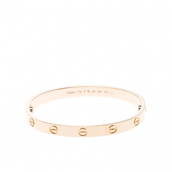 Pre Owned Cartier Love 18k Rose Gold Bracelet 17