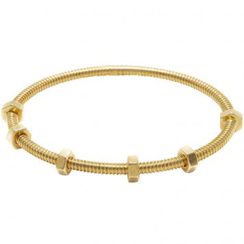 Pre Owned Cartier 18K Rose Gold Ecrou De Cartier Bracelet Size 18