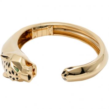 Pre Owned Cartier Yellow Gold Panthere De Cartier Bracelet Size 16