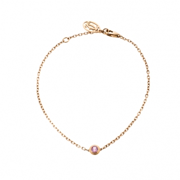 Pre Owned Cartier Saphirs Légers de Cartier Pink Sapphire 18K Rose Gold Bracelet