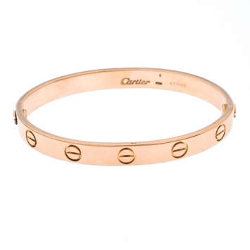 Pre Owned Cartier Love 18K Rose Gold Bracelet 15 cm