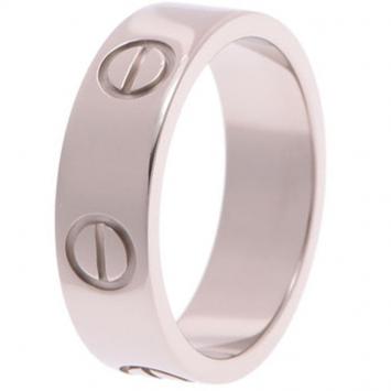 Pre Owned Cartier Astro Love 18k White Gold Ring Size 51