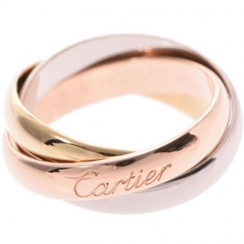 مملوكة مسبقًا Cartier Trinity Ring 18k Rose Gold Band Ring Size 48