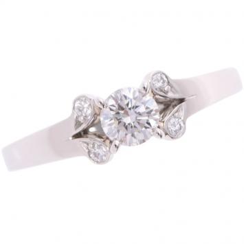 Pre Owned Cartier Ballerina Diamond And Platinum Ring Size 46 