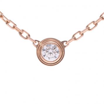 Pre Owned Cartier Diamanreger 18K Rose Gold And Diamond Pendant Necklace