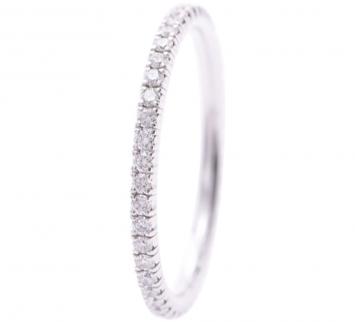 Pre Owned Cartier Diamond Eternity Band Ring Size 47