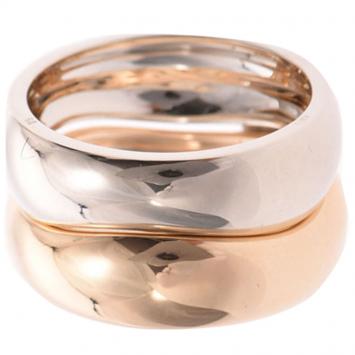 Pre Owned Cartier Love Me 2 Tones Band Ring Size 60