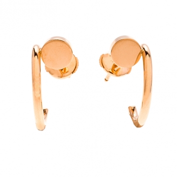 Pre Owned Cartier Juste Un Clou 18k Rose Gold Hoop Earrings