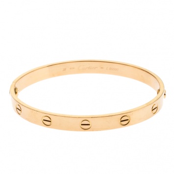 Pre Owned Cartier Love 18k Yellow Gold Bracelet 18