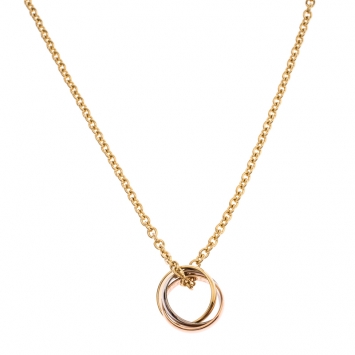 Pre Owned Cartier Trinity De Cartier 18K Three Tone Gold Pendant Necklace