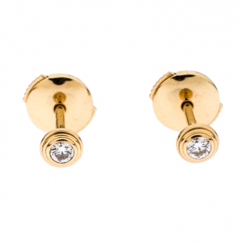 Pre Owned Cartier Diamants Légers 18K Yellow Gold Diamonds XS Earrings