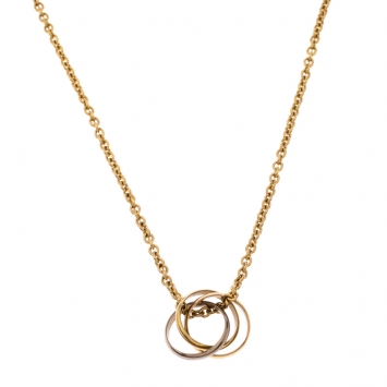 Pre Owned Cartier Trinity De Cartier 18K Three Tone Gold Pendant Necklace