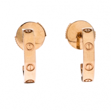 Pre Owned Cartier Love 18K Rose Gold Earrings