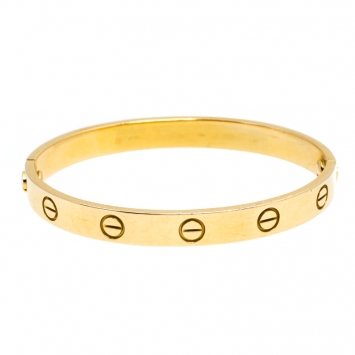 Pre Owned Cartier Love 18K Yellow Gold Bracelet 16