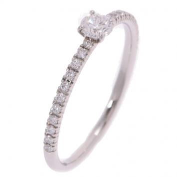 Pre Owned Cartier Etincelle De Cartier Solitaire Diamonds Platinum Ring Size 53