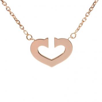 Pre Owned Cartier C Heart 18K Yellow Gold Pendant Necklace