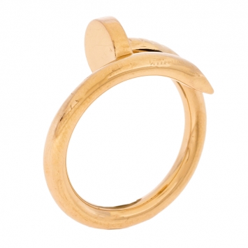 Pre Owned Cartier Juste Un Clou 18K Rose Gold Ring Size 53