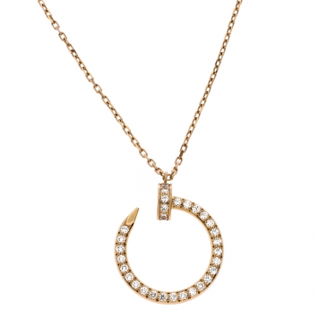 Pre Owned Cartier Juste Un Clou 18K Yellow Gold and Diamonds Necklace