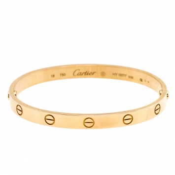 Pre Owned Cartier Love 18K Rose Gold Bracelet 18