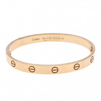 Pre Owned Cartier Love 18K Rose Gold Bracelet 17
