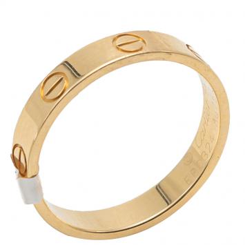 Pre Owned Cartier Love Yellow Gold Ring Size 54