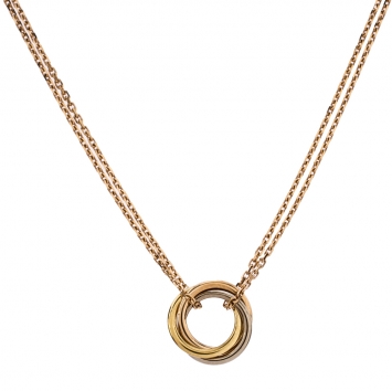 Pre Owned Cartier Trinity De Cartier 18K Three Tone Gold Necklace