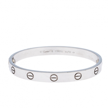 Pre Owned Cartier Love 18K White Gold Bracelet 16