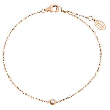 Pre Owned Cartier Diamants Legers De Cartier Diamond 18K Rose Gold XS Bracelet