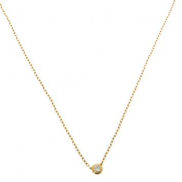 Pre Owned Cartier Diamants Légers De Cartier Diamond 18K Yellow Gold SM Necklace 