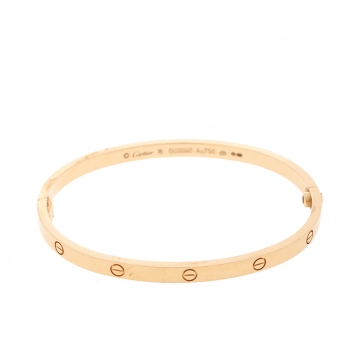 Pre Owned Cartier Love 18K Rose Gold SM Bracelet 16