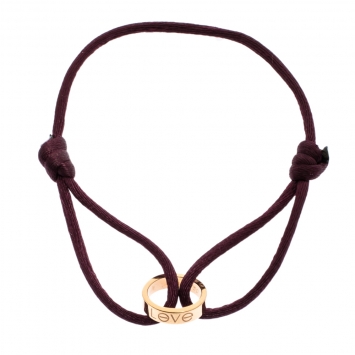 Pre Owned Cartier Love 18K Rose Gold Adjustable Cord Bracelet