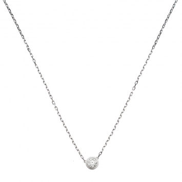 Pre Owned Cartier Diamants Légers Diamond 18K White Gold Necklace