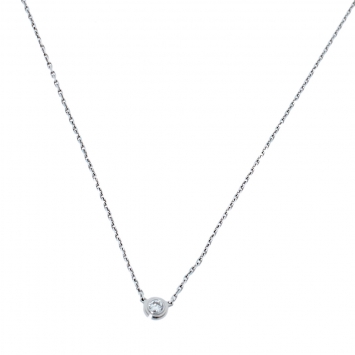 Pre Owned Cartier Diamants Légers Diamond 18K White Gold Necklace XS