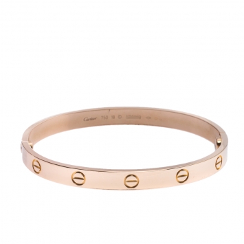 Pre Owned Cartier Love 18K Rose Gold Bracelet 18