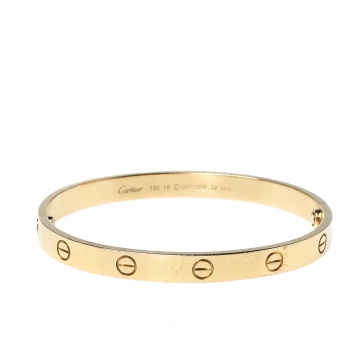 Pre Owned Cartier LOVE 18K Rose Gold Bracelet 18