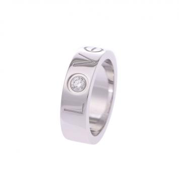 Pre Owned Cartier Love 18K White Gold Diamond Ring Size 48