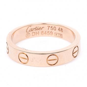Pre Owned Cartier 18 K Yellow Gold Love Wedding Band Size 48