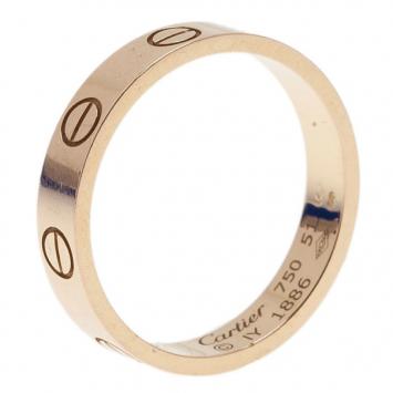 Pre Owned Cartier Love 18K Rose Gold Wedding Band Ring Size 51