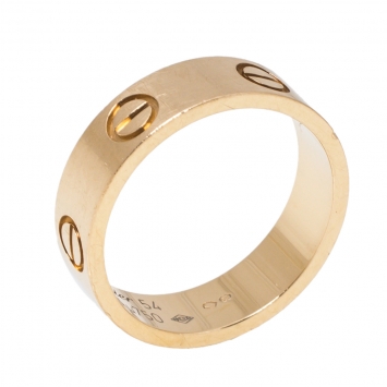 Pre Owned Cartier Love 18K Yellow Gold Ring Size 54