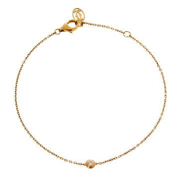 Pre Owned Cartier Diamants Legers de Cartier Diamond 18K Yellow Gold Bracelet XS