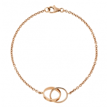 Pre Owned Cartier Love Screw Motif 18K Rose Gold Bracelet
