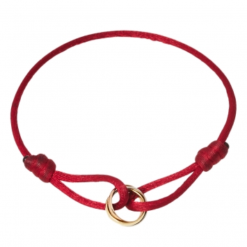 Pre Owned Cartier Trinity de Cartier 18k Three Tone Gold  Adjustable Cord Bracelet