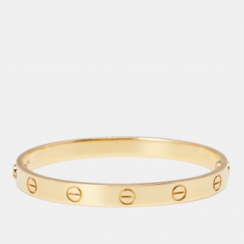 Pre Owned Cartier Love 18k Yellow Gold Bracelet 16